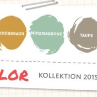 In Color 2015-2017 Grasgrün Ockerbraun Minzmakrone, Taupe, Melonensorbet